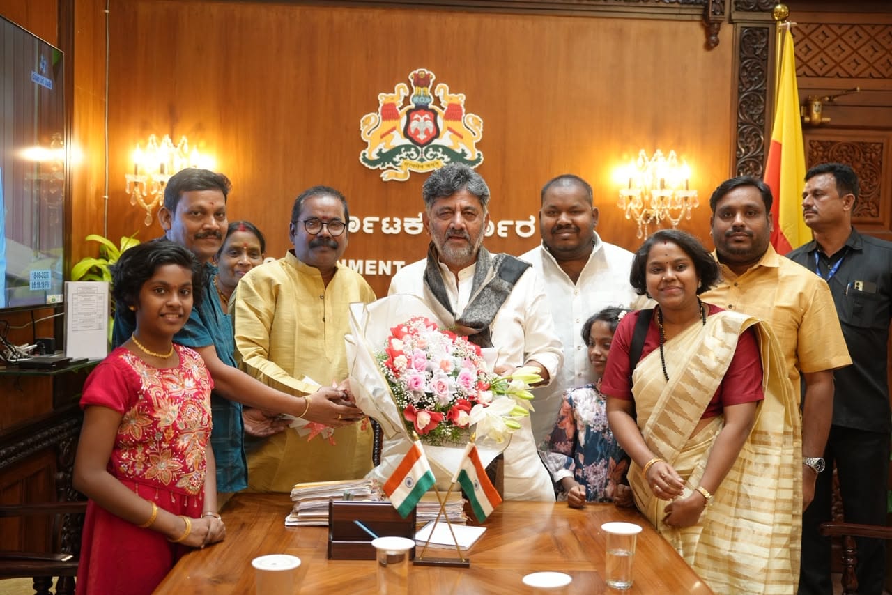 Dr. A. Sivasamy, M.A., Ph.D. With Hon’ble Chief Minister of Karnataka, D. K. Shivakumar